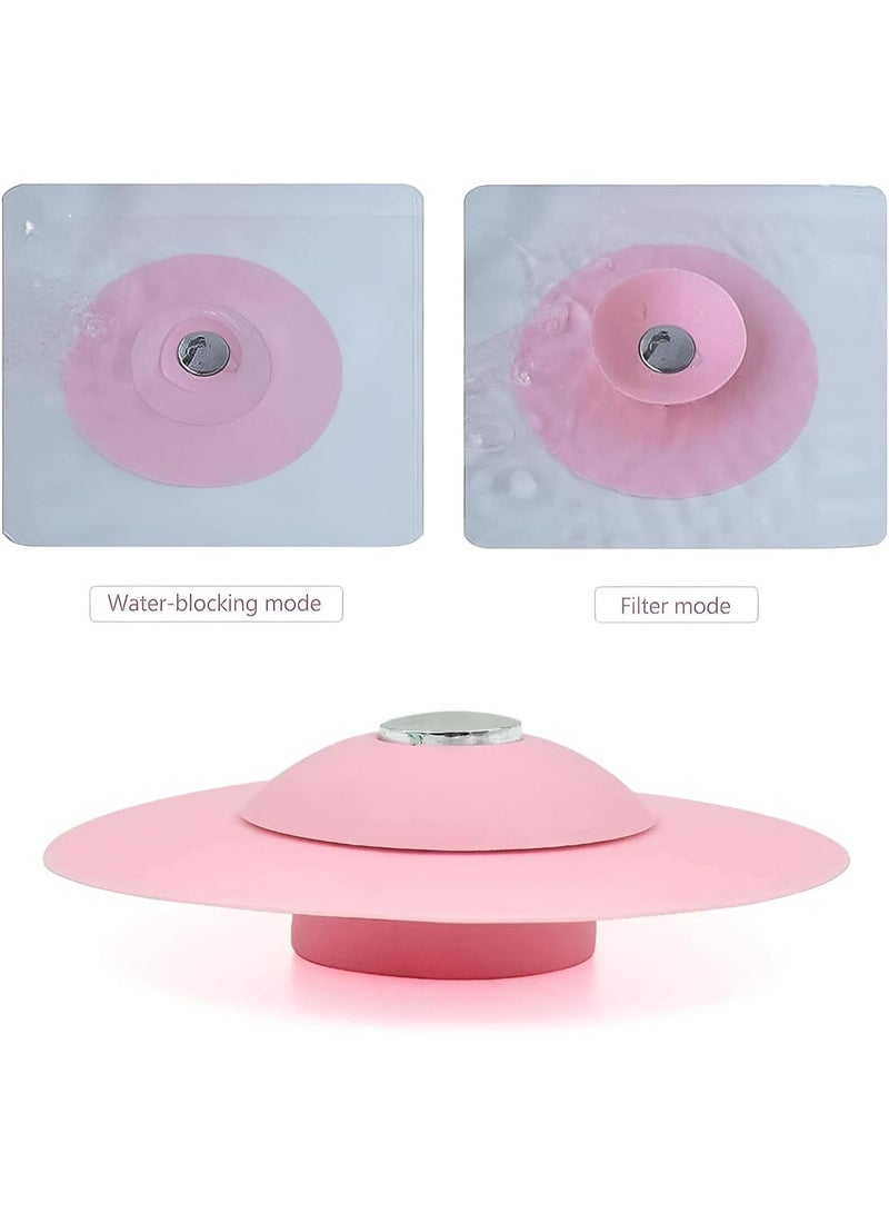 Silicone Sink Stopper for Tub and Shower with Hair Catch, Water Stopper for Bathroom and Kitchen Sinks,Multi-colour - Image 5